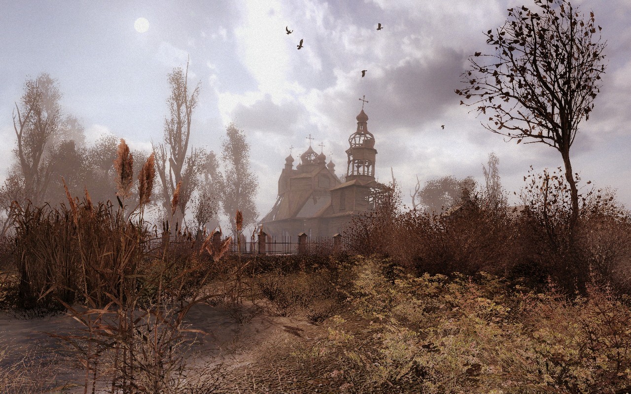 Сталкер чистое небо Церковь на болотах