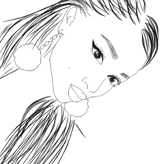 arianagrande outline outlines-Photo by kaitlyn