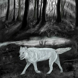 wdptreeline drawing digitalart forest moon