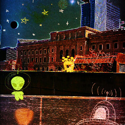 photography space stars selfedited alien